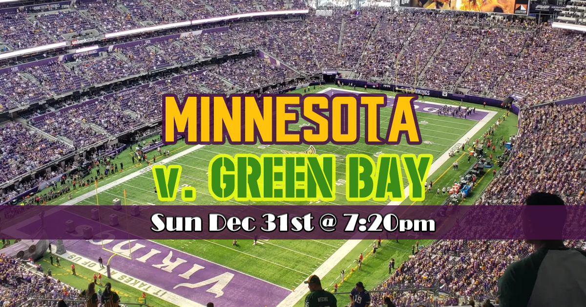 LA CROSSE TO MINNEAPOLIS VIKINGS vs PACKERS DEC 31st